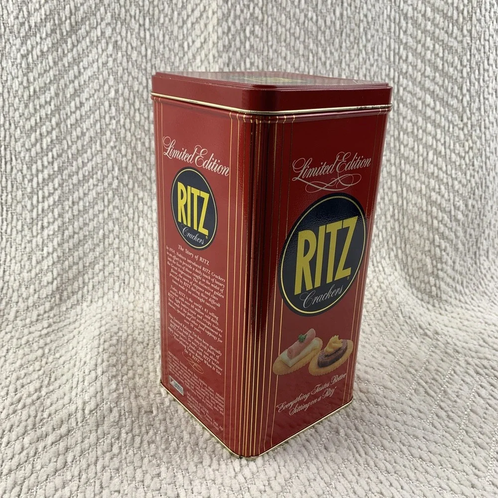 Vintage‎ Ritz Crackers Nabisco Tin Can Limited Edition 1986